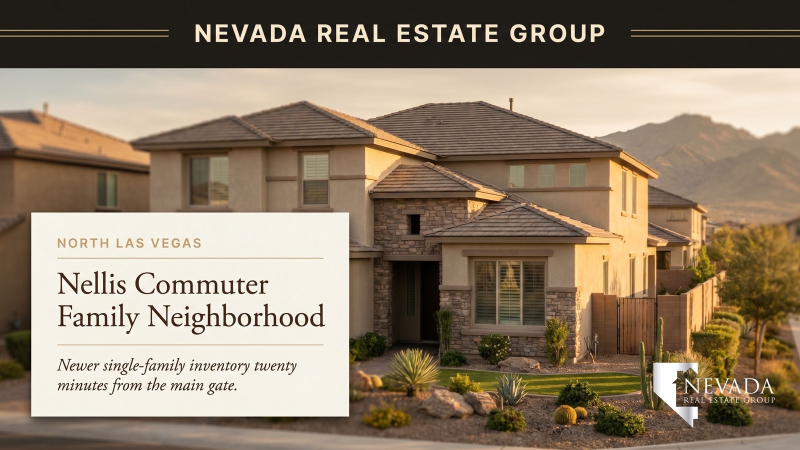 Family tract homes on a quiet North Las Vegas street
